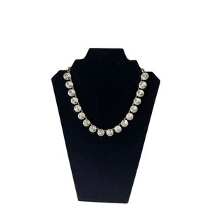 J. Crew Factory Gold Crystal Station Necklace